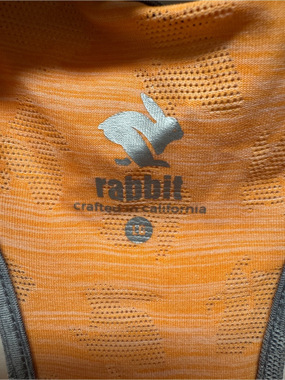 Run Rabbit Orange Racerback Tank Top - Picture 3 of 4